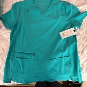 Cherokee Teal V-Neck Short Sleeve Scrub Top